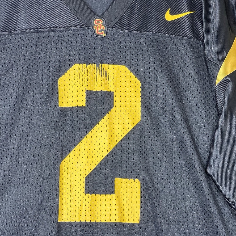 Nike USC Trojans Jersey Mens 2XL Black Y2K Nike Team Tag College Football  XXL - Picture 7 of 7
